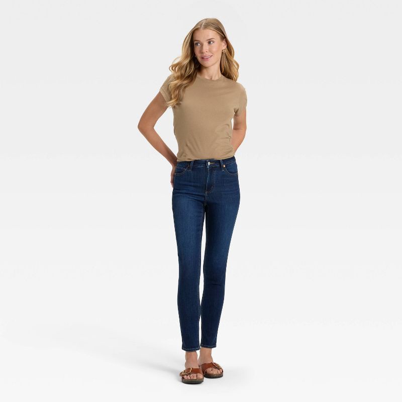 slide 3 of 5, Women's High-Rise Skinny Jeans - Universal Thread™ Dark Wash 4, 1 ct
