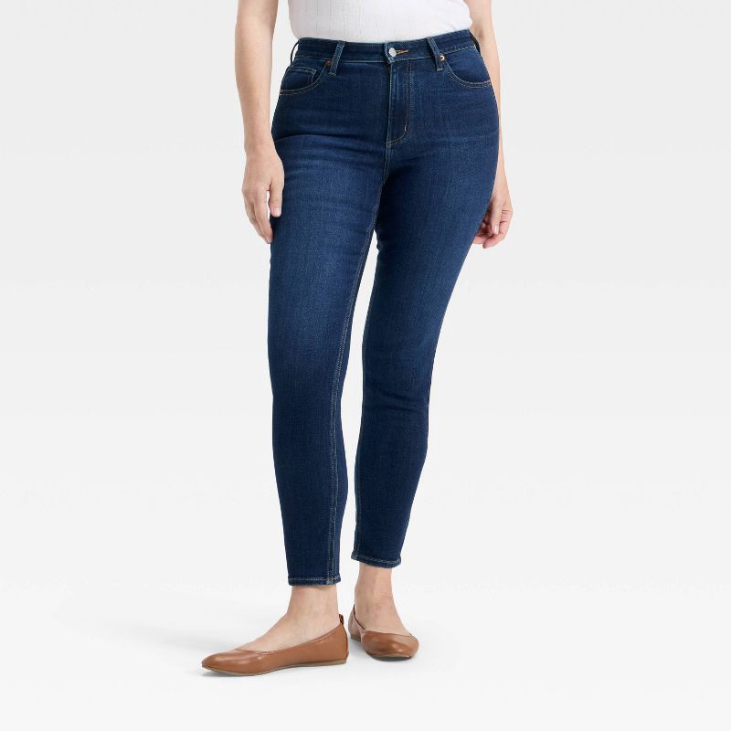 slide 4 of 5, Women's High-Rise Skinny Jeans - Universal Thread™ Dark Wash 16, 1 ct