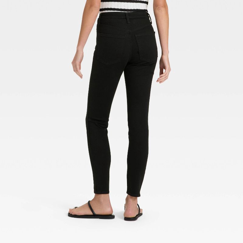 slide 2 of 5, Women's High-Rise Skinny Jeans - Universal Thread™ Black Wash 16, 1 ct
