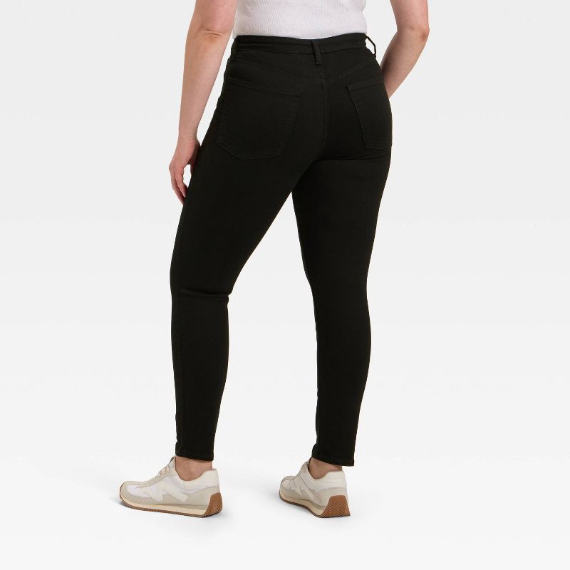 slide 5 of 5, Women's High-Rise Skinny Jeans - Universal Thread™ Black Wash 16, 1 ct