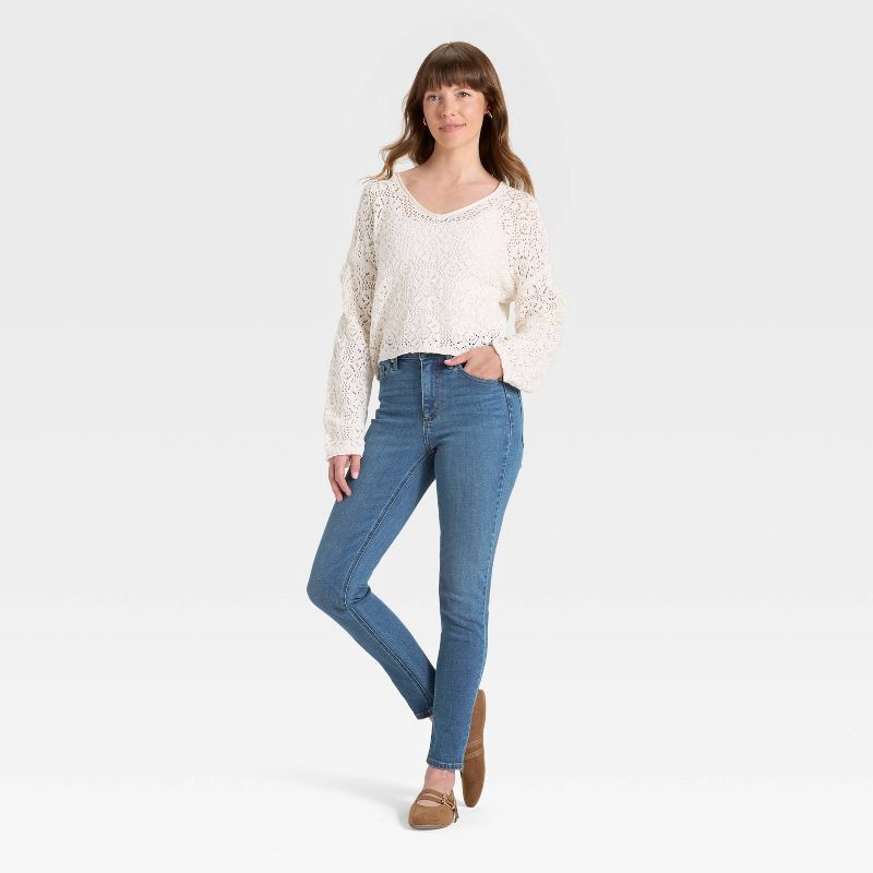 slide 3 of 3, Women's High-Rise Skinny Jeans - Universal Thread™ Medium Wash 14, 1 ct
