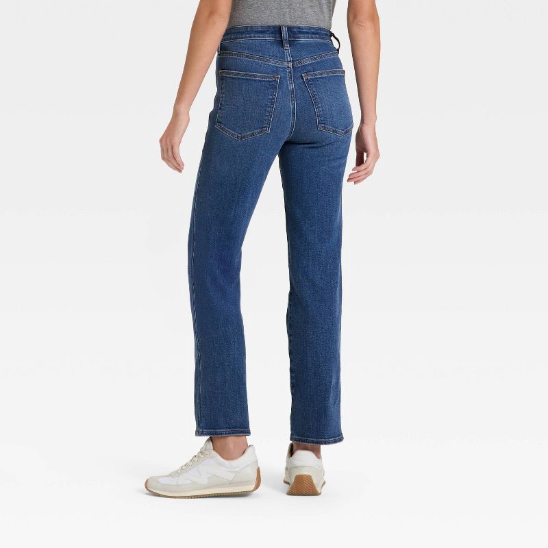 slide 2 of 3, Women's High-Rise Straight Jeans - Universal Thread™ Medium Wash 12, 1 ct