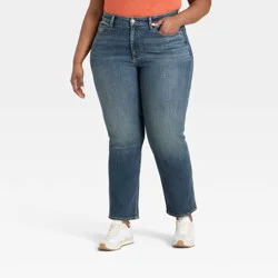 Women's High-Rise Straight Jeans - Universal Thread™ Dark Wash 17