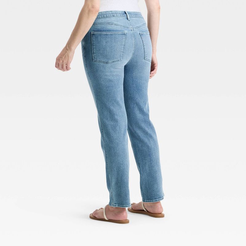 slide 5 of 5, Women's High-Rise Straight Jeans - Universal Thread™ Light Wash 8, 1 ct