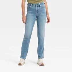 Women's High-Rise Straight Jeans - Universal Thread™ Light Wash 10