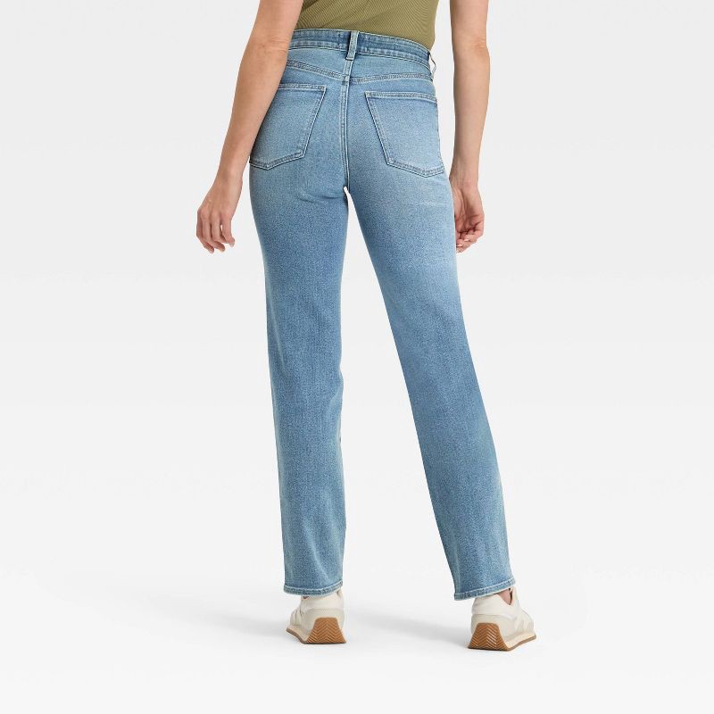 slide 2 of 5, Women's High-Rise Straight Jeans - Universal Thread™ Light Wash 16, 1 ct