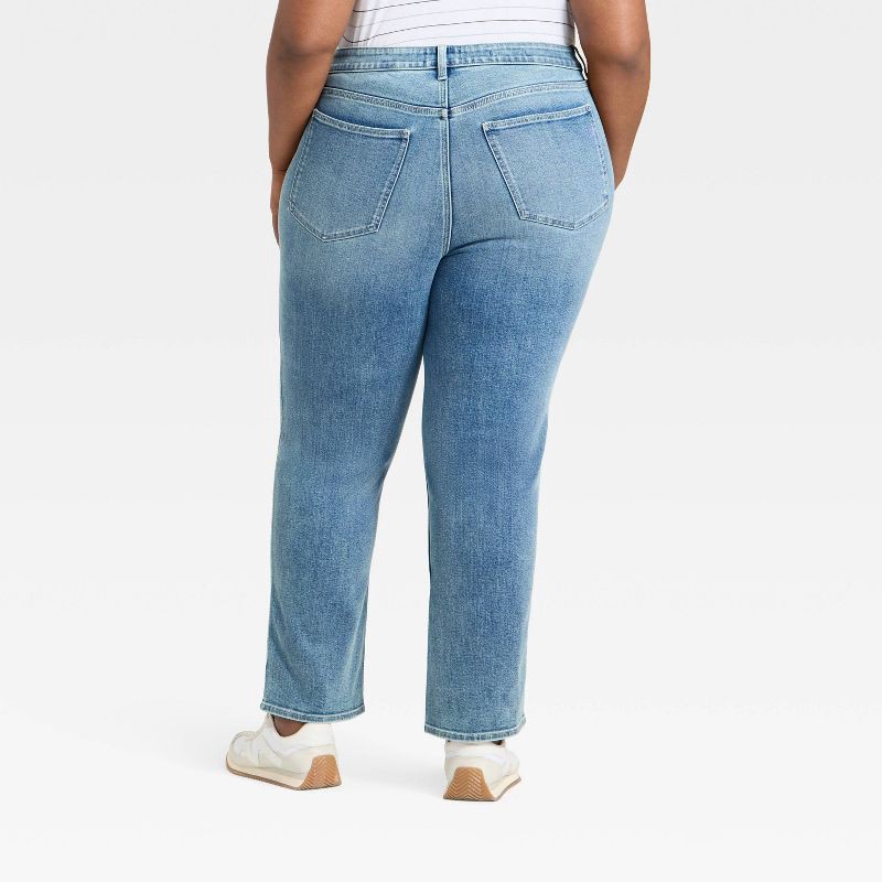 slide 2 of 5, Women's High-Rise Straight Jeans - Universal Thread™ Light Wash 17, 1 ct
