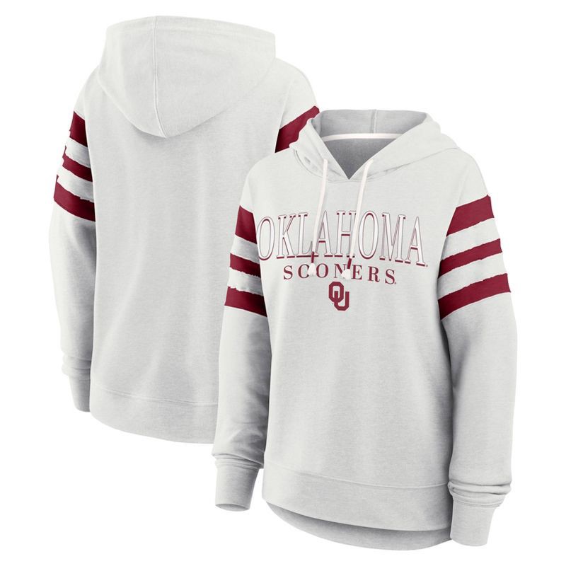 slide 3 of 3, NCAA Oklahoma Sooners Women's Gray Fashion Hooded Sweatshirt - L, 1 ct