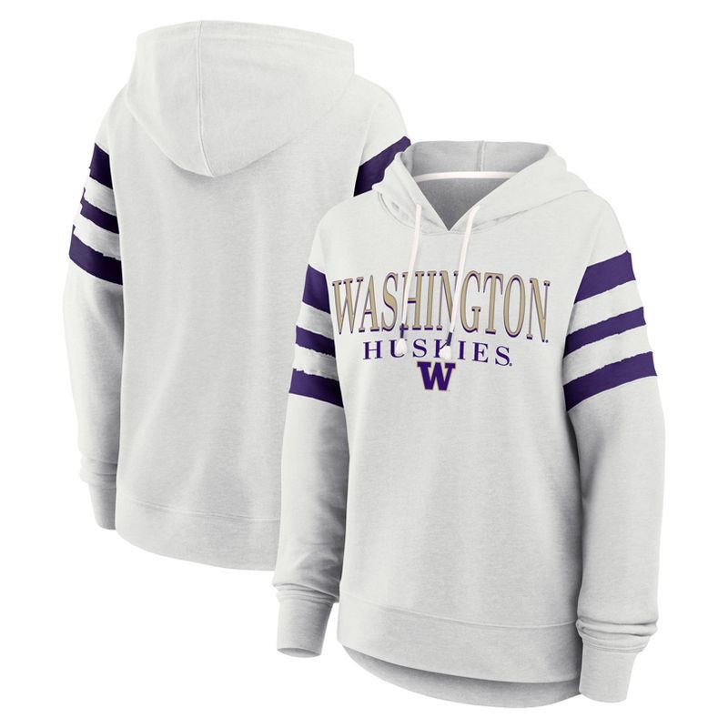 slide 3 of 3, NCAA Washington Huskies Women's Gray Fashion Hooded Sweatshirt - L, 1 ct