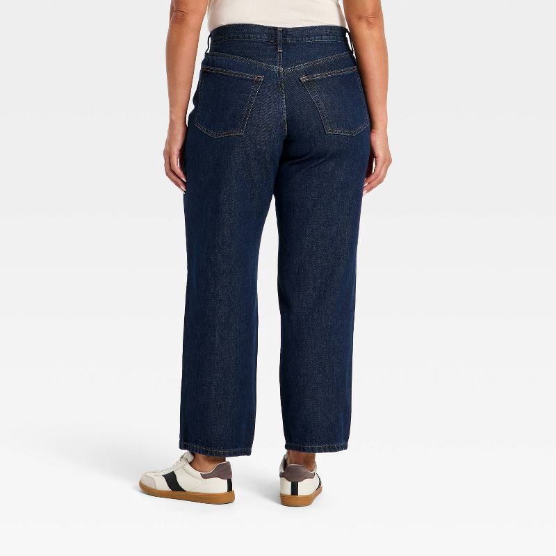 slide 5 of 5, Women's Mid-Rise 90's Baggy Denim Jeans - Universal Thread™ Dark Wash 6, 1 ct