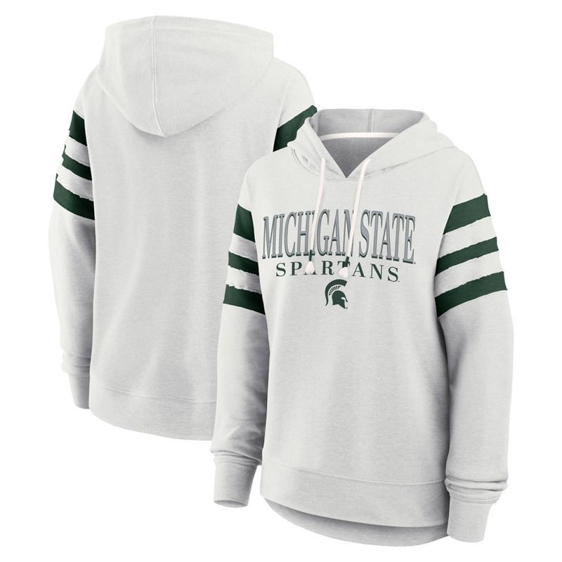 slide 3 of 3, NCAA Michigan State Spartans Women's Gray Fashion Hooded Sweatshirt - XL, 1 ct