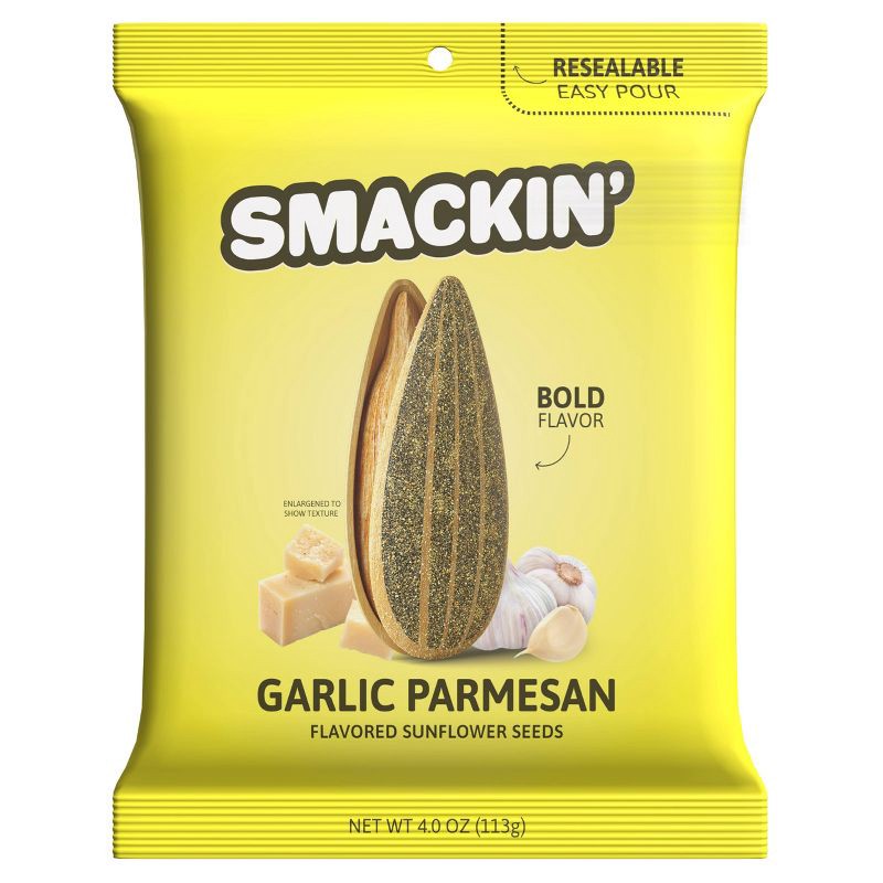slide 1 of 4, SMACKIN' Garlic Parmesan Sunflower Seeds - 4oz, 4 oz