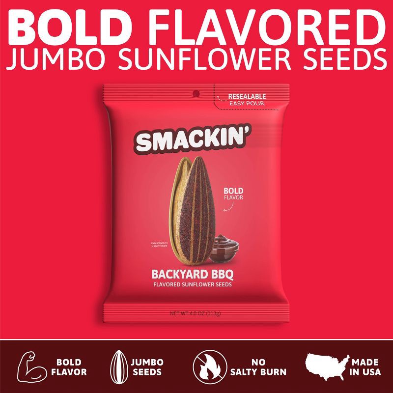 slide 3 of 4, SMACKIN' Backyard BBQ Sunflower Seeds - 4oz, 4 oz