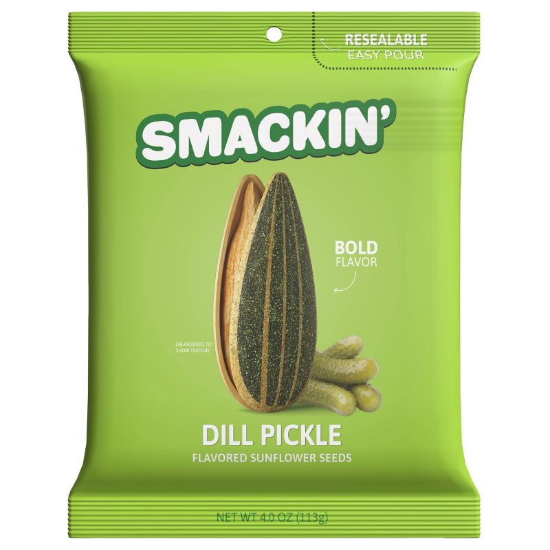 slide 1 of 4, SMACKIN' Dill Pickle Sunflower Seeds - 4oz, 4 oz
