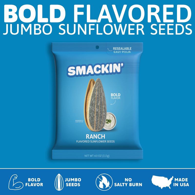 slide 3 of 4, SMACKIN' Ranch Sunflower Seeds - 4oz, 4 oz