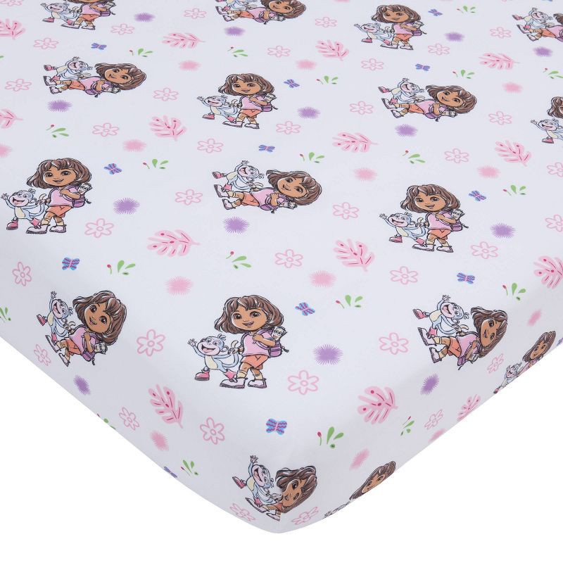 slide 3 of 10, 4pc Dora Toddler Bed Set, 4 ct