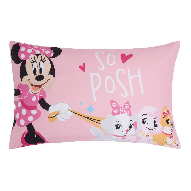 slide 5 of 10, 4pc Toddler Minnie Mouse Reversible Bed Set, 4 ct