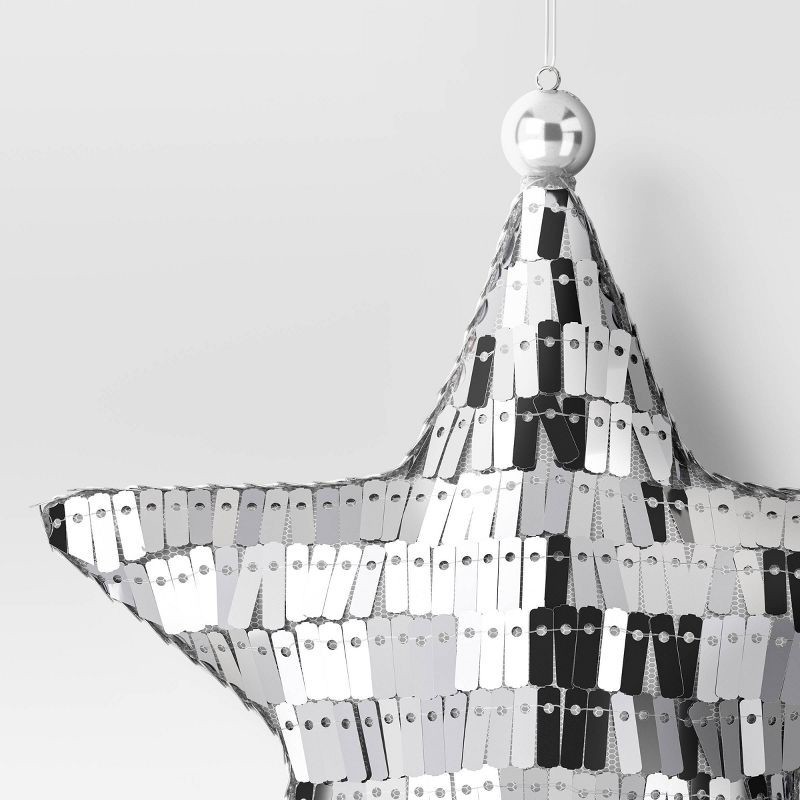 slide 3 of 3, Christmas Silver Tinsel Star - Wondershop™, 1 ct