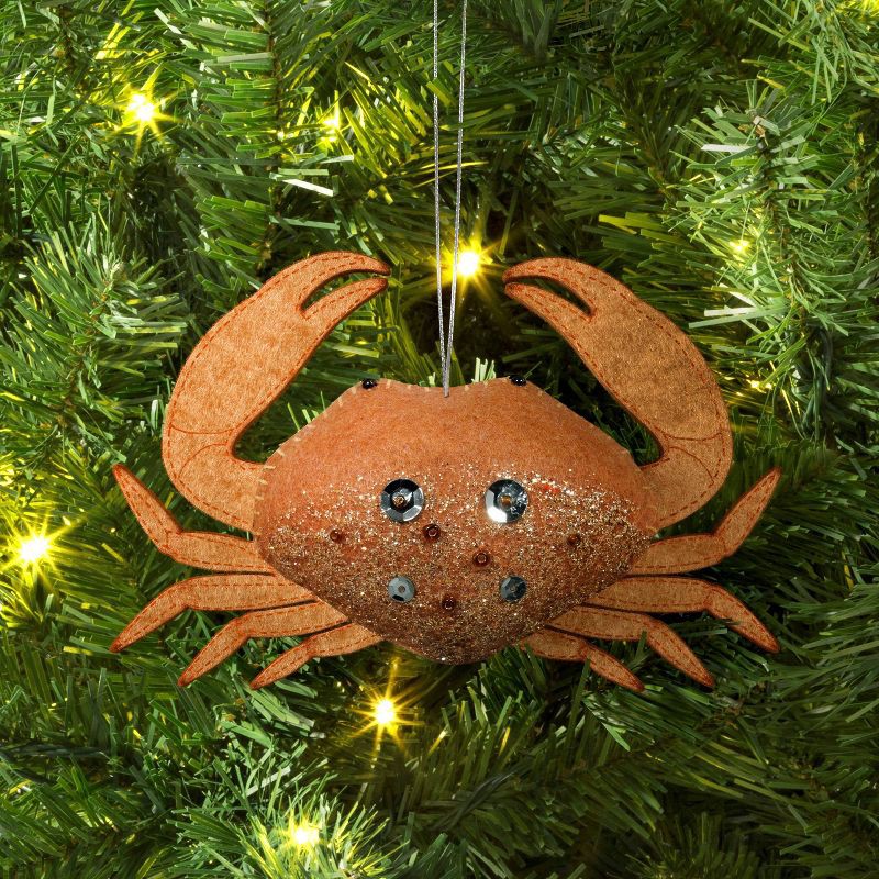slide 2 of 3, Christmas Fabric Crab Ornament - Wondershop™, 1 ct