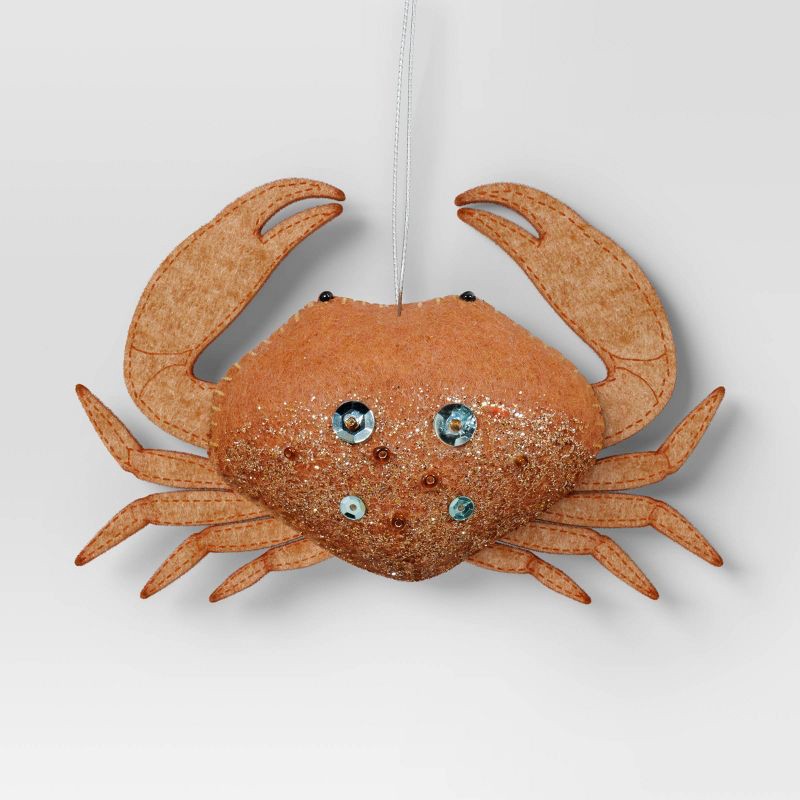 slide 1 of 3, Christmas Fabric Crab Ornament - Wondershop™, 1 ct