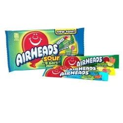 Airheads Singles Sour Bars Chewy Candy - 9ct/4.95oz