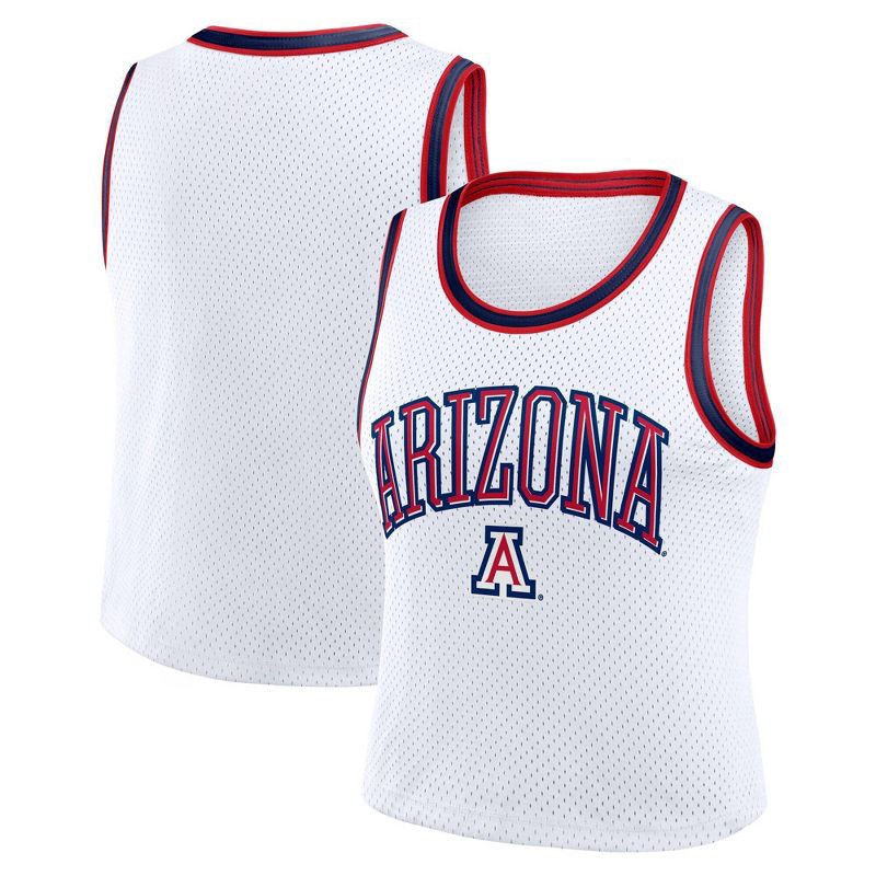 slide 3 of 3, NCAA Arizona Wildcats Women's White Cropped Jersey - S, 1 ct