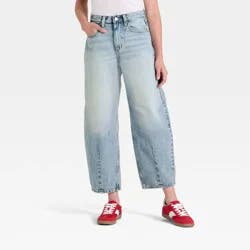 Women's High-Rise Easy Barrel Ankle Jeans - Universal Thread™ Light Wash 4