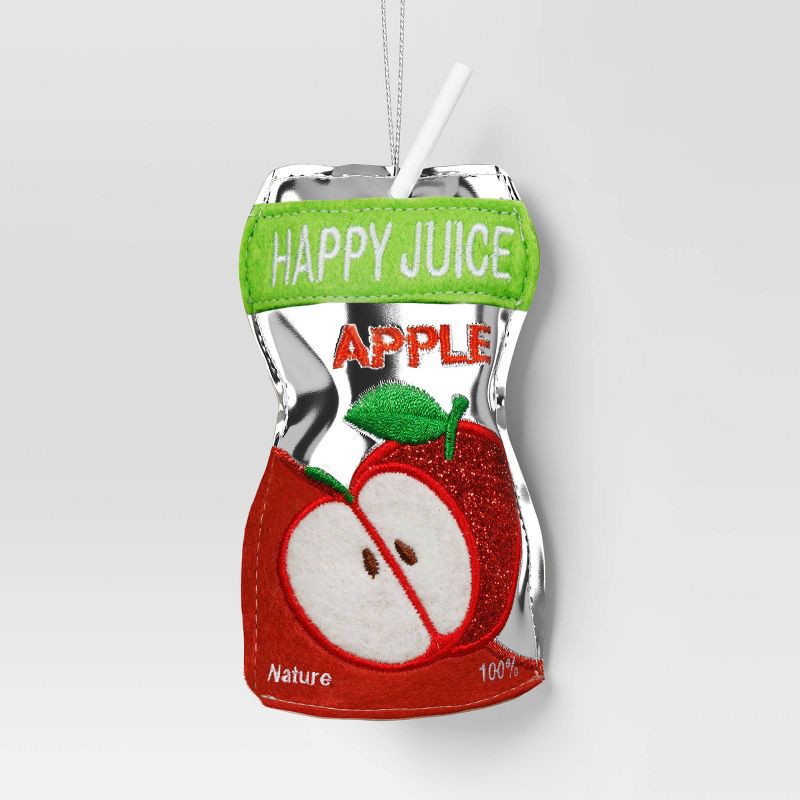 slide 1 of 3, Christmas Fabric Juice Ornament Apple - Wondershop™, 1 ct