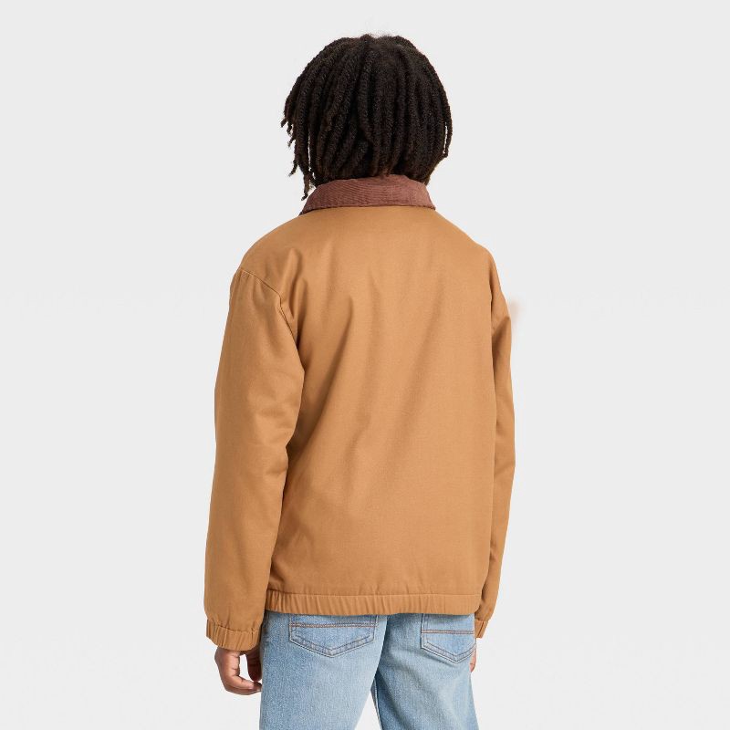 slide 2 of 3, Boys' Workwear Fashion Jacket - Cat & Jack™ Brown S, 1 ct