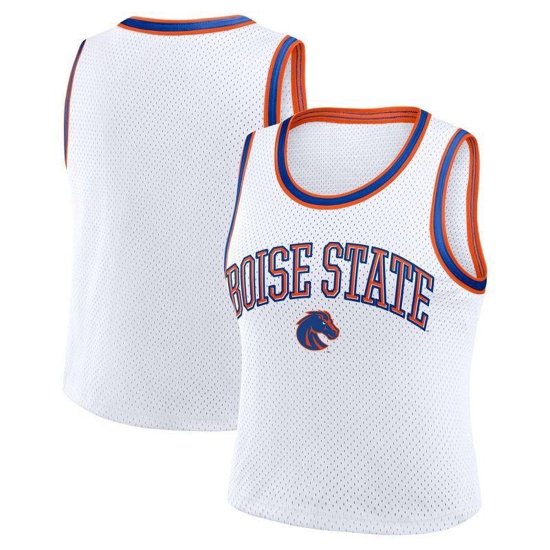 slide 3 of 3, NCAA Boise State Broncos Women's White Cropped Jersey - M, 1 ct