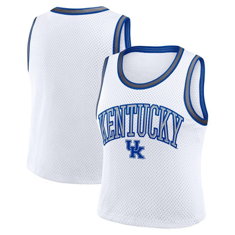 slide 3 of 3, NCAA Kentucky Wildcats Women's White Cropped Jersey - M, 1 ct
