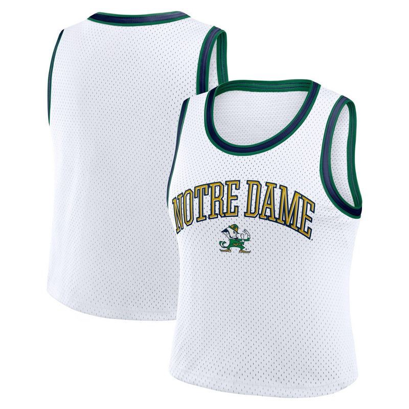 slide 3 of 3, NCAA Notre Dame Fighting Irish Women's White Cropped Jersey - M, 1 ct