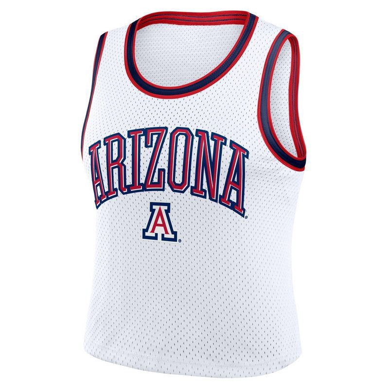 slide 1 of 3, NCAA Arizona Wildcats Women's White Cropped Jersey - L, 1 ct