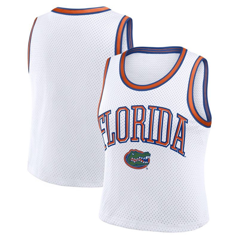 slide 3 of 3, NCAA Florida Gators Women's White Cropped Jersey - L, 1 ct
