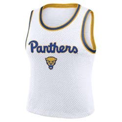 NCAA Pitt Panthers Women's White Cropped Jersey - L