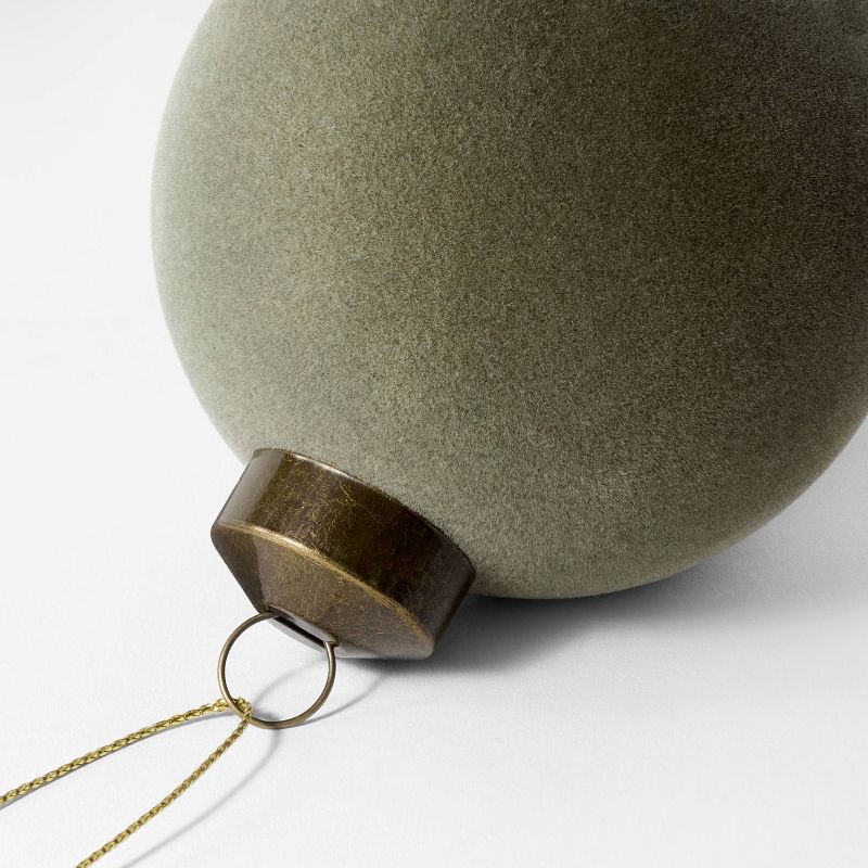 slide 3 of 3, Threshold designed w/Studio McGee Set of 11 Velvet Christmas Ornaments Green/Neutral/Cream - Threshold™ designed with Studio McGee, 1 ct