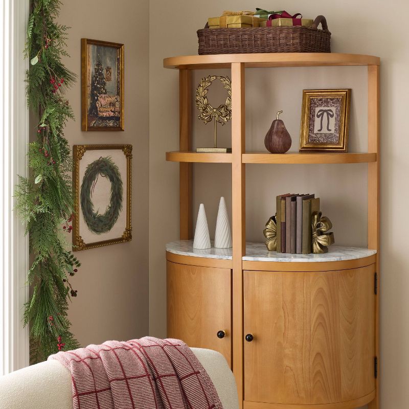 slide 2 of 3, Threshold designed w/Studio McGee 2pc Metal Bow Bookends Gold - Threshold™ designed with Studio McGee, 2 ct