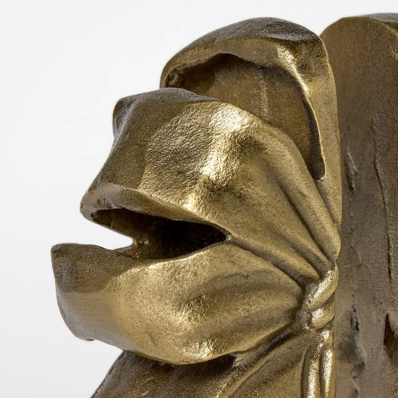 slide 3 of 3, Threshold designed w/Studio McGee 2pc Metal Bow Bookends Gold - Threshold™ designed with Studio McGee, 2 ct