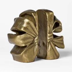 Threshold designed w/Studio McGee 2pc Metal Bow Bookends Gold - Threshold™ designed with Studio McGee