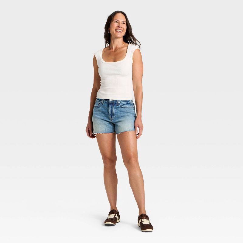 slide 3 of 3, Women's Mid-Rise 90's Baggy Denim Shorts - Universal Thread™ Medium Wash 4, 1 ct