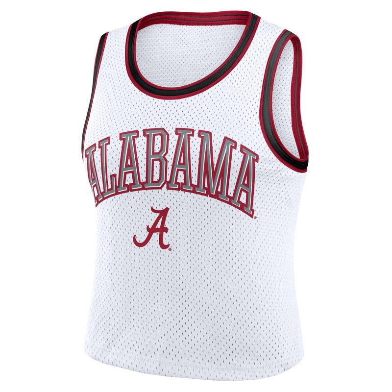 slide 1 of 3, NCAA Alabama Crimson Tide Women's White Cropped Jersey - XL, 1 ct