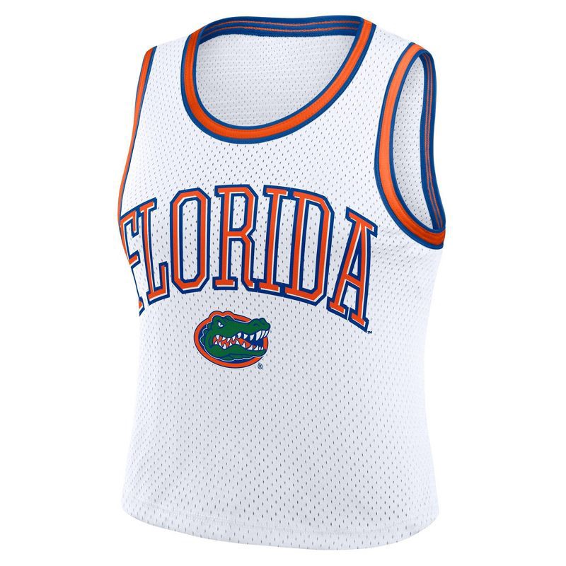 slide 1 of 3, NCAA Florida Gators Women's White Cropped Jersey - XL, 1 ct