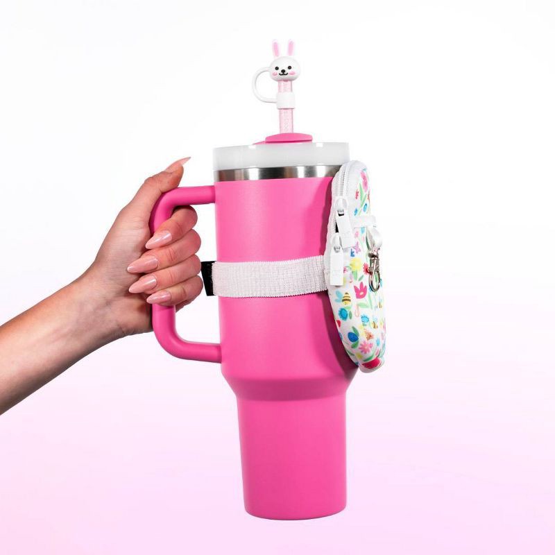 slide 10 of 12, CharCharms 4pk Easter Straw Toppers, 4 ct