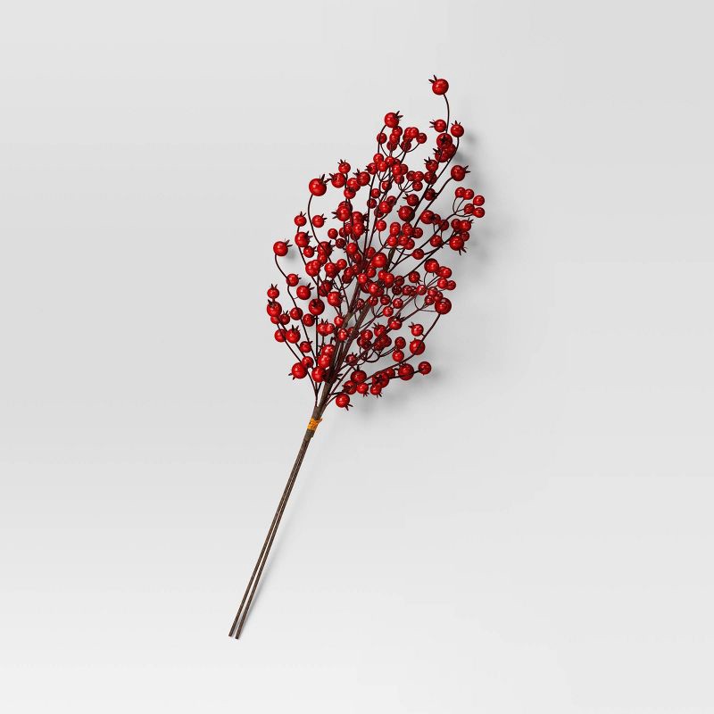 slide 1 of 3, Modern Berry Artificial Christmas Stem - Threshold™, 1 ct