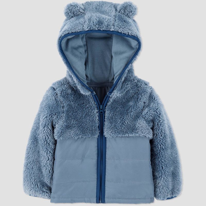 slide 1 of 4, Carter's Just One You® Baby Boys' Puffer Jacket - Blue 12M, 1 ct
