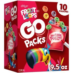 Kellogg's Froot Loops Go Packs Breakfast Cereal - 9.5oz/10ct