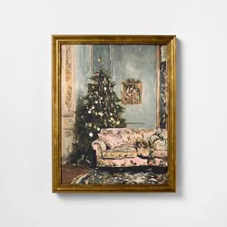 Threshold designed w/Studio McGee 11"x14" Moody Christmas Scene Framed Wall Art - Threshold™ designed with Studio McGee