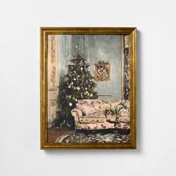 Threshold designed w/Studio McGee 11"x14" Moody Christmas Scene Framed Wall Art - Threshold™ designed with Studio McGee