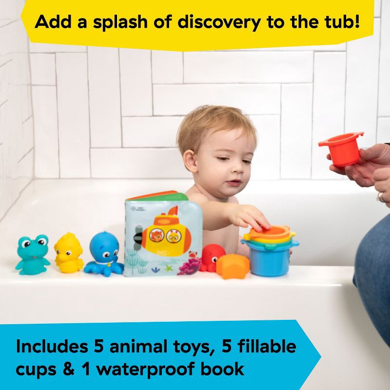 slide 3 of 9, Baby Einstein Ocean Explorers Opus Bath Pals Gift Set - 11pk - 3 Months+, 11 ct