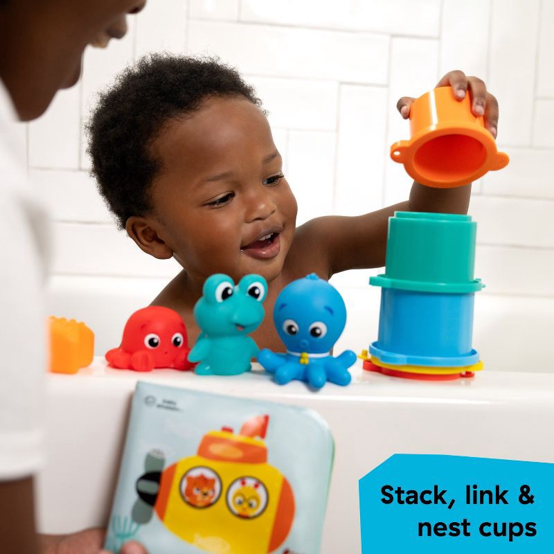 slide 6 of 9, Baby Einstein Ocean Explorers Opus Bath Pals Gift Set - 11pk - 3 Months+, 11 ct